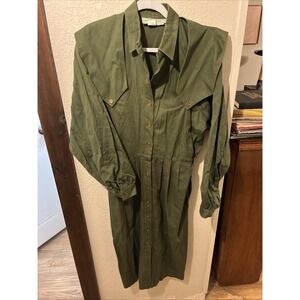 vintage howard wolf dress green denim size 16